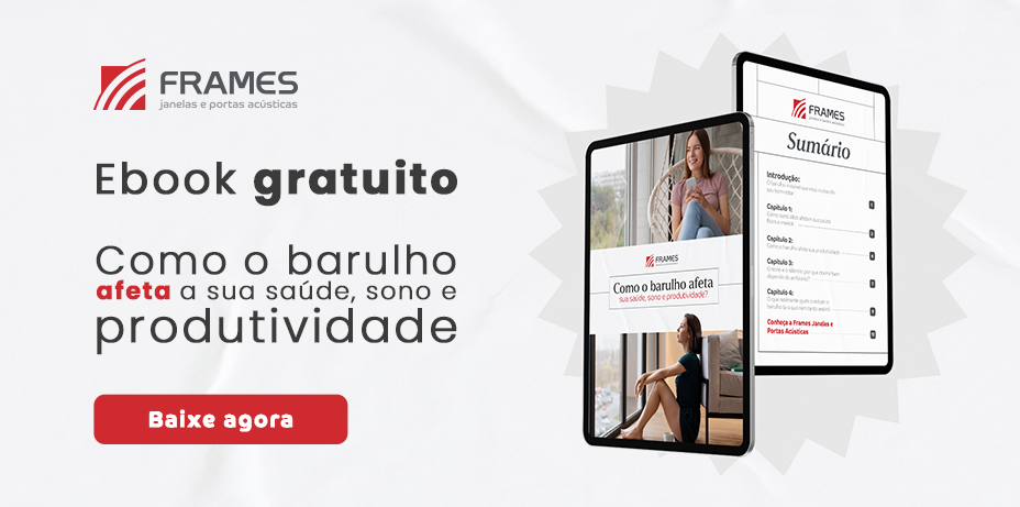Banner com o texto: Ebook gratuito: Como o barulho afeta a sua saúde, sono e produtividade. Tem um botão: Baixe agora. Clicando na imagem, vai para uma página para baixar esse conteúdo. 